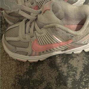 Youth Pink and Gray Sneakers